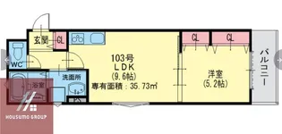 ラモーナ諸口【203号室】の間取り