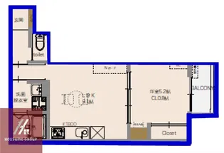 LuXe京橋【302号室】の間取り