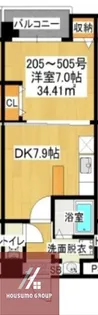カサデラフェリシダ【203号室】の間取り