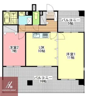 アスペック天満橋【10階】の間取り