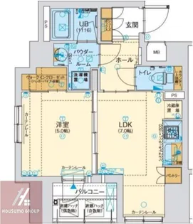 ファーストフィオーレ阿波座アクア【7階】の間取り