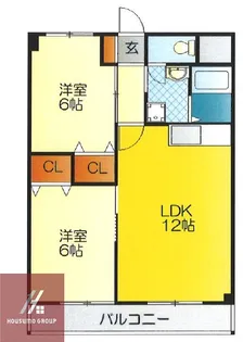 鶴見緑地道端マンション【710号室】の間取り