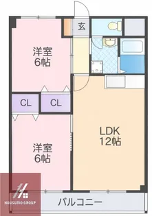 鶴見緑地道端マンション【7階】の間取り