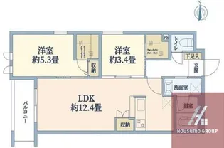 ウェルスクエア山坂【3階】の間取り