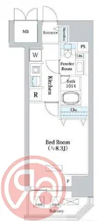 パークアクシス四ツ橋【3階】の間取り