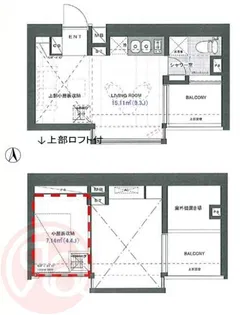 是空NAMBA NISHI【9階】の間取り