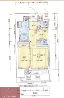 プレサンス京橋GREEN YARDレアルテ【203号室】の間取り