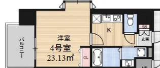 ALZA松ヶ枝Ⅱ【6階】の間取り