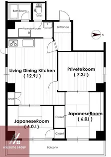 ハイツいちまつ【401号室】の間取り