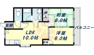 南住吉ハイツ【5階】の間取り