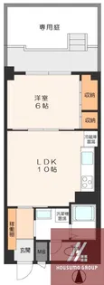 天王寺東ハイツ【1階】の間取り