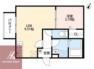 ラヴェーラ此花【1階】の間取り