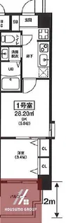 ビガーポリス452天神橋一丁目Ⅱ【601号室】の間取り