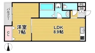アーバンコート大阪ドーム【2階】の間取り