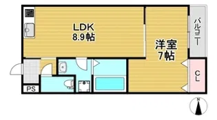 アーバンコート大阪ドーム【2階】の間取り