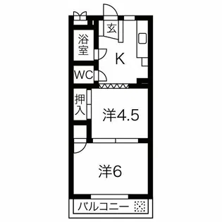 パレス帝塚山【3階】の間取り