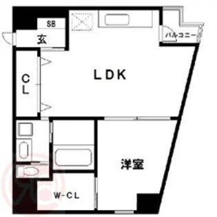 W.O.B.NISHIUMEDA【8階】の間取り