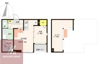 LOFTRIA 大正【2階】の間取り