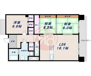 あべのポンテ【3階】の間取り