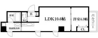 HGTコート都島【304号室】の間取り