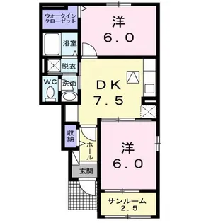 ロイヤル・パレス城興【1階】の間取り