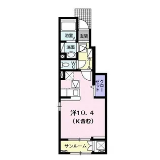 ベルフローラⅡ【1階】の間取り