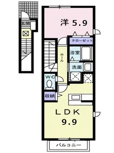 プロムナード夢街【2階】の間取り