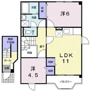 クレストール来山B【2階】の間取り