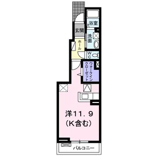 シェレーヌ【1階】の間取り