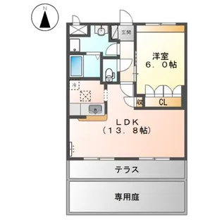 ボンヌ シャンス【1階】の間取り