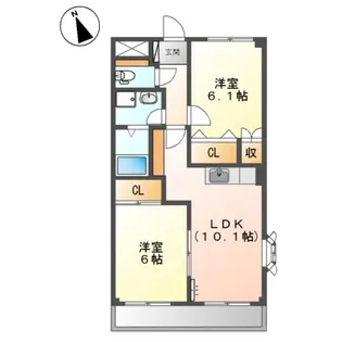 ヤマトハイツ【3階】の間取り