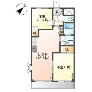 グレース春日【1階】の間取り