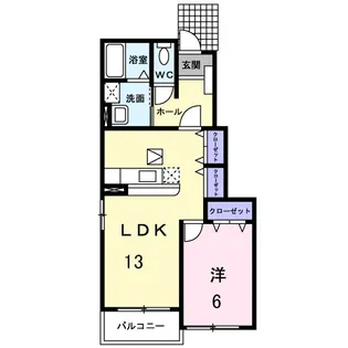 フローレンスⅡB【1階】の間取り