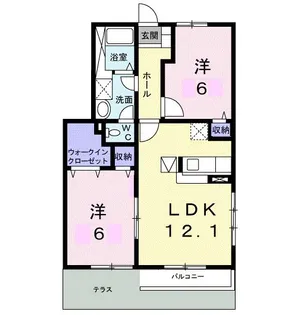 ヴィラージュⅠ【1階】の間取り