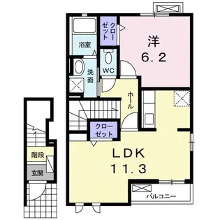 レジデンスK【2階】の間取り