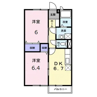 アメニティハイツカワシマ C【2階】の間取り