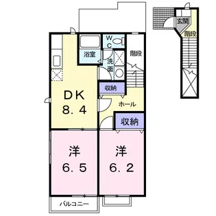 メゾン・ルージュ【2階】の間取り