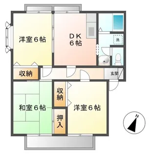ウィン岡山【101号室号室】の間取り