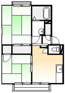 アーバンやましげ【B201号室号室】の間取り