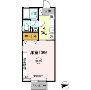 キャッスルⅡ【106号室】の間取り