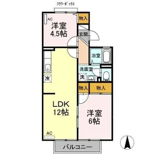 グレースヴィラ A棟【2階】の間取り