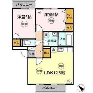 アドミレー樹太 D棟【3階】の間取り