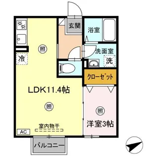 ユイマールガーデンⅢ【2階】の間取り