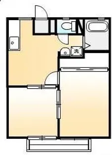 サンライフ高屋 A【203※号室】の間取り