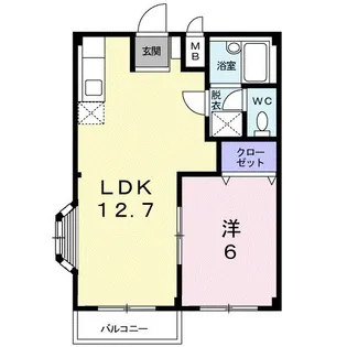 エルディム 吉田【2階】の間取り