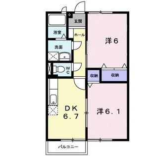 メゾングレース C【2階】の間取り