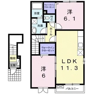 チェリ ブラッサムⅢ【2階】の間取り