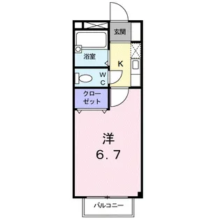 カーサ 木太【2階】の間取り