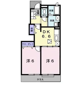 カルム B【1階】の間取り