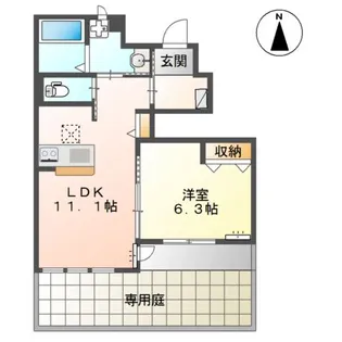 ブリアン・ルミエール【1階】の間取り